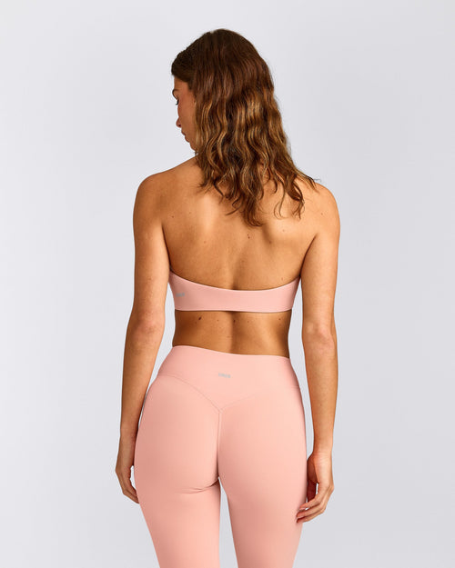 SoftMotion™ Minimal Halter Neck Bralette | Peach Orange