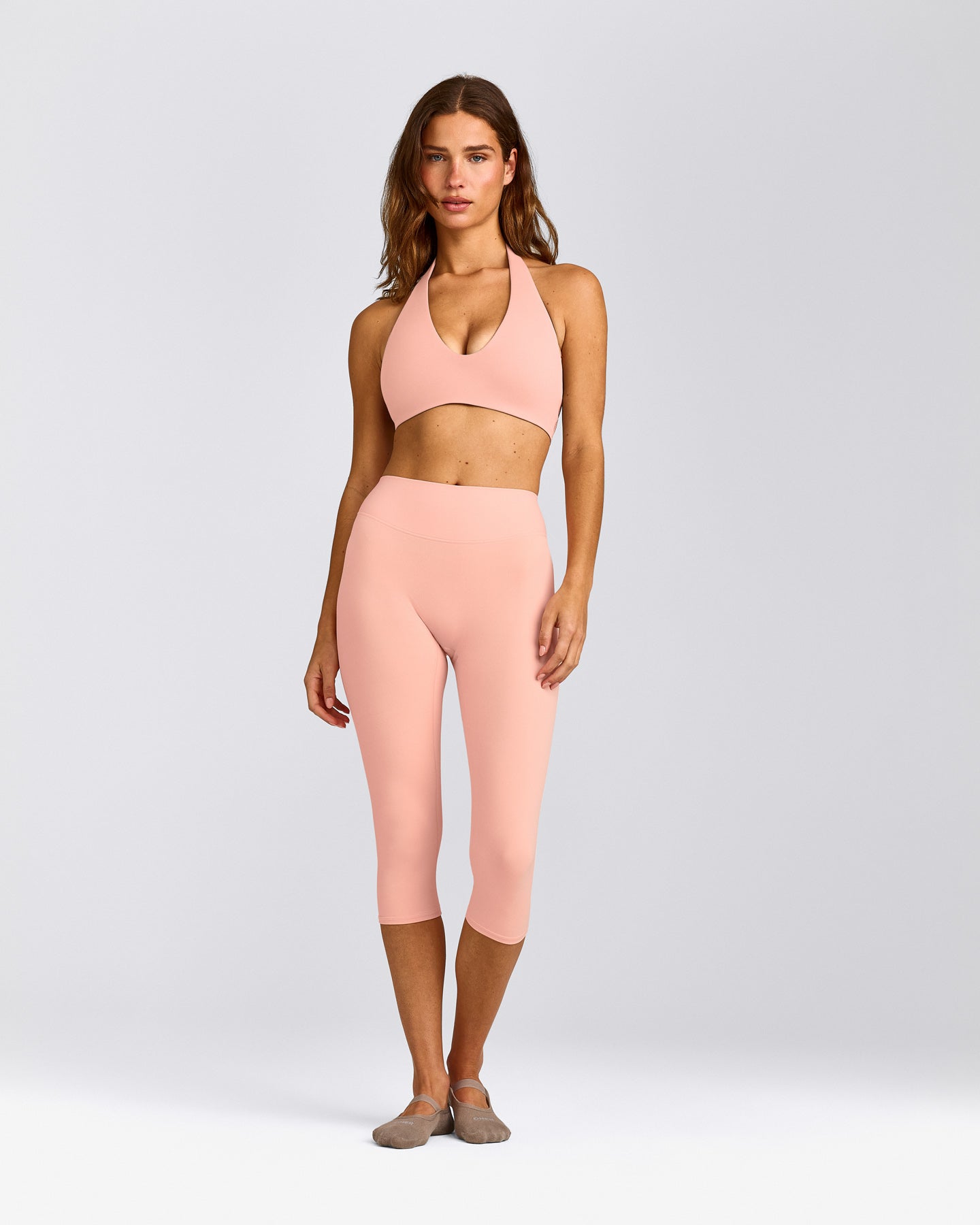 SoftMotion™ Minimal Halter Neck Bralette | Peach Orange