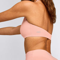 SoftMotion™ Minimal Halter Neck Bralette | Peach Orange