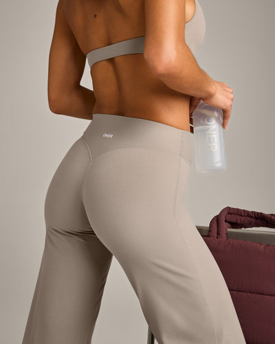 SoftMotion™ Straight Leg Bottoms with White Logo | Warm Sand