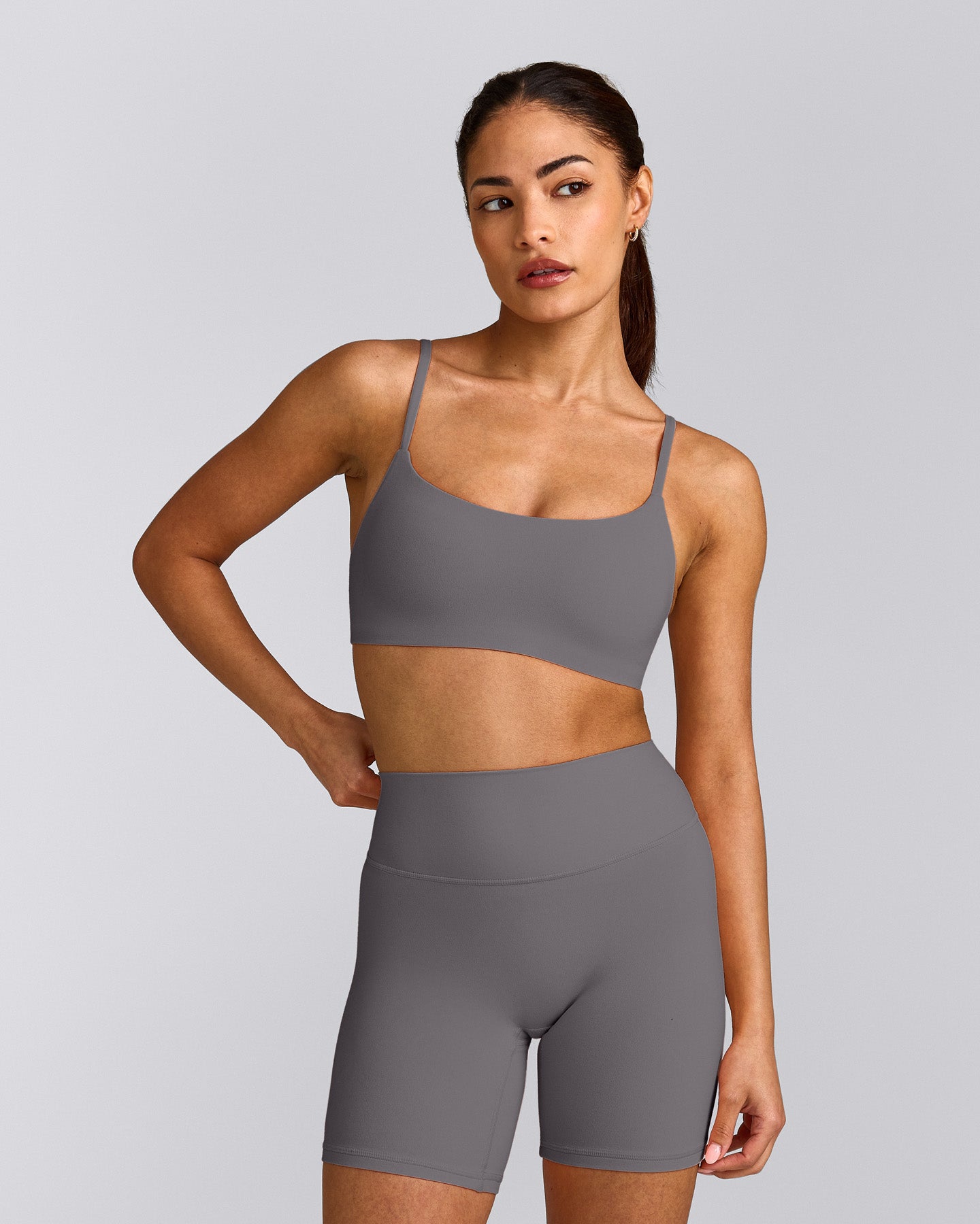 SoftMotion™ Strappy Sports Bra | Ash Grey