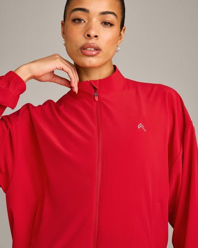 AirMove™ Jacket with Reflective Logo | Fiery Red