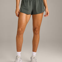 AirMove™ Lined Shorts 3" with Reflective Logo | Dark Khaki