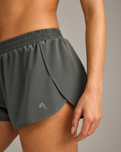 AirMove™ Lined Shorts 3" with Reflective Logo | Dark Khaki