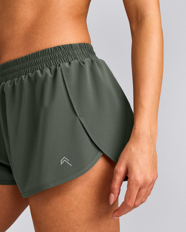 AirMove™ Lined Shorts 2" with Reflective Logo | Dark Khaki