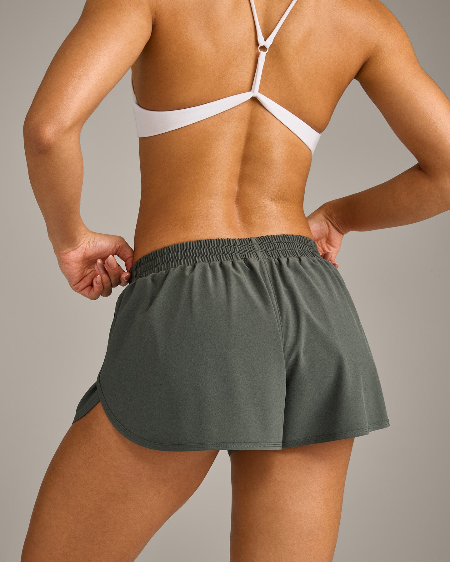 AirMove™ Lined Shorts 3" with Reflective Logo | Dark Khaki