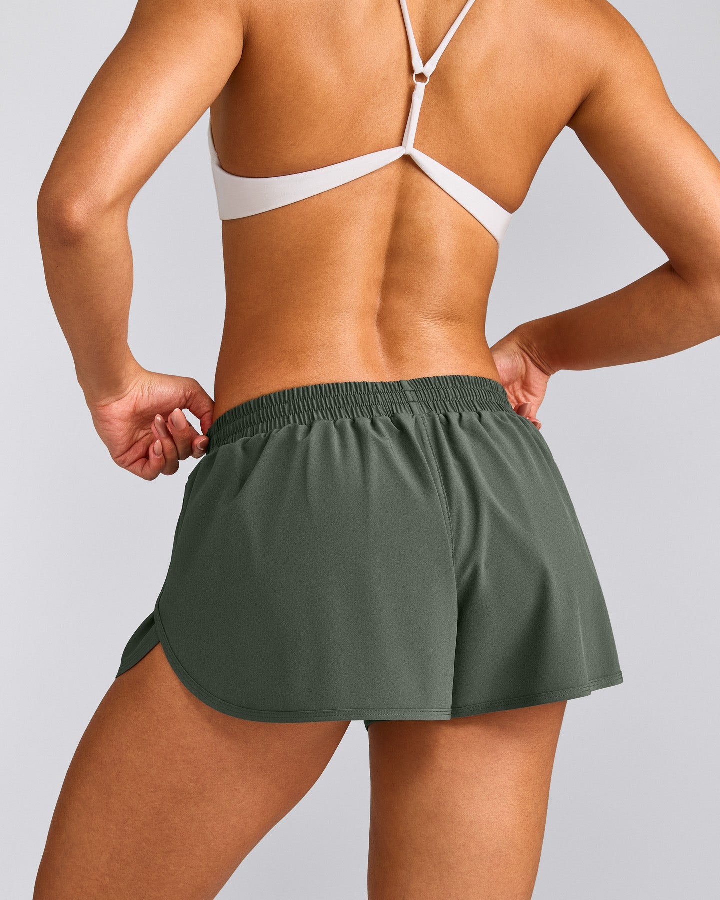 AirMove™ Lined Shorts 2" with Reflective Logo | Dark Khaki