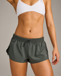 AirMove™ Lined Shorts 3" with Reflective Logo | Dark Khaki
