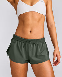 AirMove™ Lined Shorts 2" with Reflective Logo | Dark Khaki