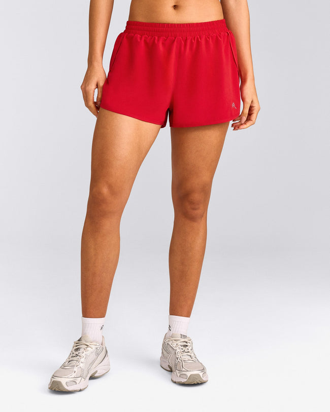 AirMove™ Lined Shorts 2" with Reflective Logo | Fiery Red
