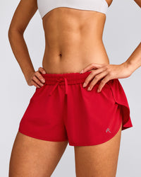AirMove™ Lined Shorts 2" with Reflective Logo | Fiery Red