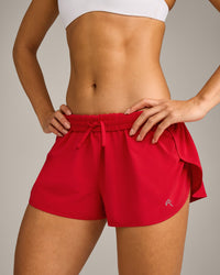 AirMove™ Lined Shorts 3" with Reflective Logo | Fiery Red