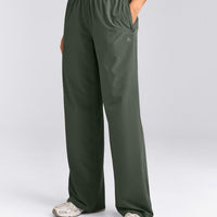 AirMove™ Straight Leg Trousers with Reflective Logo | Dark Khaki