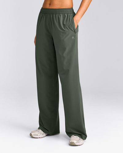 AirMove™ Straight Leg Trousers with Reflective Logo | Dark Khaki