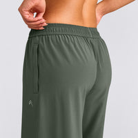 AirMove™ Straight Leg Trousers with Reflective Logo | Dark Khaki