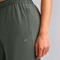 AirMove™ Straight Leg Trousers with Reflective Logo | Dark Khaki