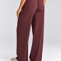 AirMove™ Straight Leg Trousers with Reflective Logo | Velvet Mocha