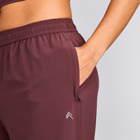 AirMove™ Straight Leg Trousers with Reflective Logo | Velvet Mocha