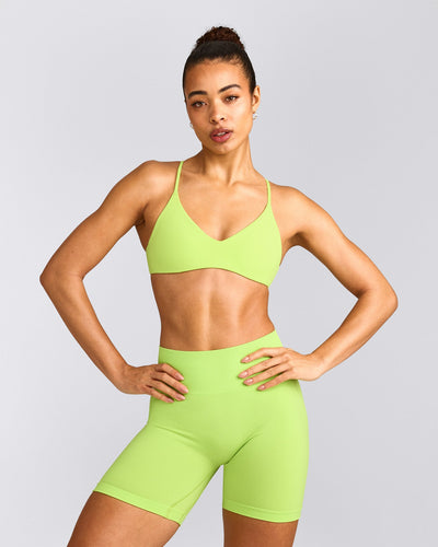 EasyLift™ Ultra Minimal Bralette with Grey Logo | Citrus Green