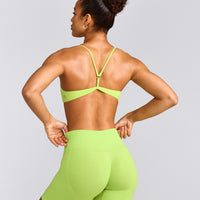EasyLift™ Ultra Minimal Bralette with Grey Logo | Citrus Green