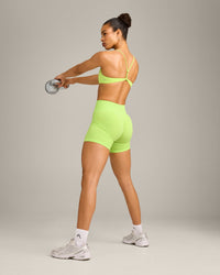 EasyLift™ Ultra Minimal Bralette with Grey Logo | Citrus Green