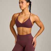 EasyLift™ Ultra Minimal Bralette with Grey Logo | Velvet Mocha