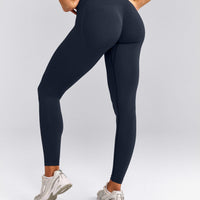 EffortlessLift™ Seamless Leggings with Grey Logo | True Blue