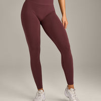 EffortlessLift™ Seamless Leggings with Grey Logo | Velvet Mocha