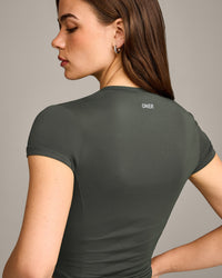 Mellow™ Motion Crew Neck Mid Top | Dark Khaki