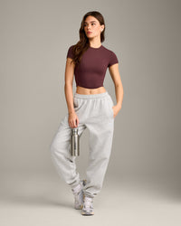 Mellow™ Motion Crew Neck Mid Top | Light Velvet Mocha