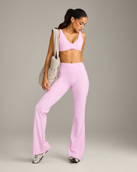 SoftMotion™ Flared Bottoms with Grey Logo | Chalk Pink