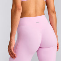 SoftMotion™ Flared Trousers with Grey Logo | Chalk Pink