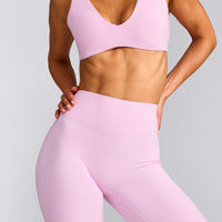 SoftMotion™ Flared Trousers with Grey Logo | Chalk Pink