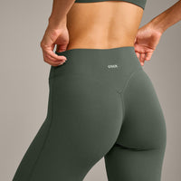 SoftMotion™ Flared Bottoms with Grey Logo | Dark Khaki