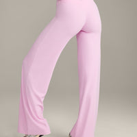 SoftMotion™ Straight Leg Bottoms with Grey Logo | Chalk Pink
