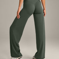 SoftMotion™ Straight Leg Bottoms with Grey Logo | Dark Khaki