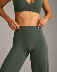 SoftMotion™ Straight Leg Bottoms with Grey Logo | Dark Khaki