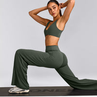SoftMotion™ Straight Leg Bottoms with Grey Logo | Dark Khaki