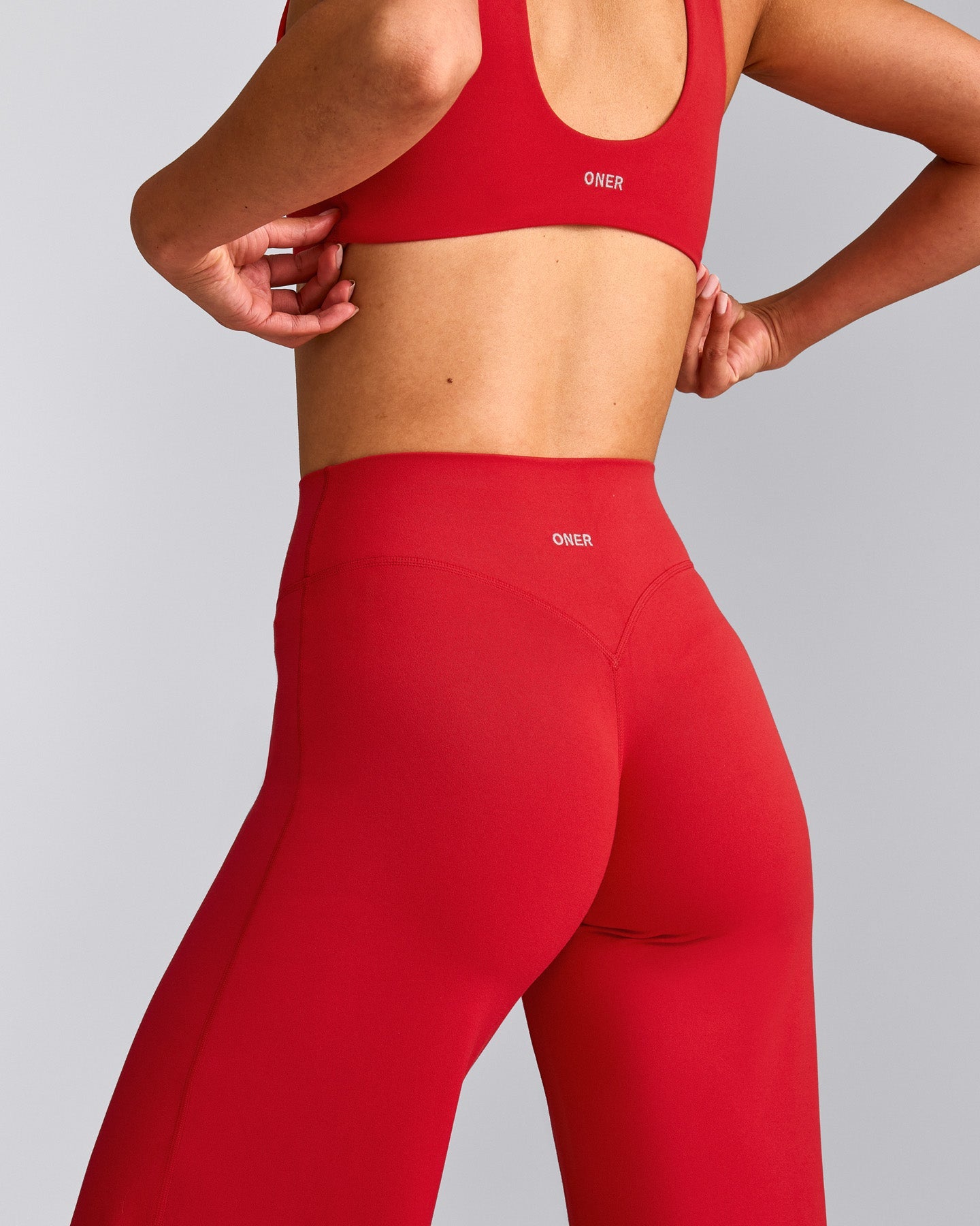 SoftMotion™ Straight Leg Pants with Grey Logo | Fiery Red