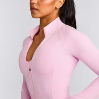SoftMotion™ Mid Jacket with Grey Logo | Chalk Pink