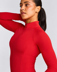 SoftMotion™ Mid Jacket with Grey Logo | Fiery Red