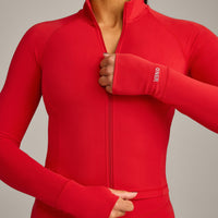 SoftMotion™ Mid Jacket with Grey Logo | Fiery Red