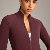 SoftMotion™ Mid Jacket with Grey Logo | Velvet Mocha