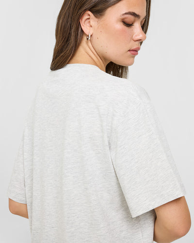 Classic Oversized Lightweight T-Shirt | Grey Marl