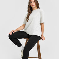 Classic Oversized Lightweight T-Shirt | Grey Marl