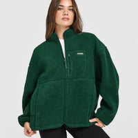 Fleece Jacket with Chest Pocket | Racing Green