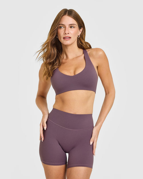 Oner Modal SoftMotion™ Bralette with White Logo | Vintage Purple