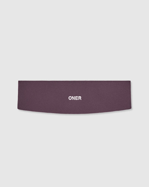 Oner Modal SoftMotion™ Headband with White Logo | Dark Umber Brown
