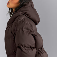 Oversized Longline Puffer Jacket | 70% Cocoa