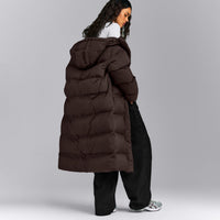 Oversized Longline Puffer Jacket | 70% Cocoa